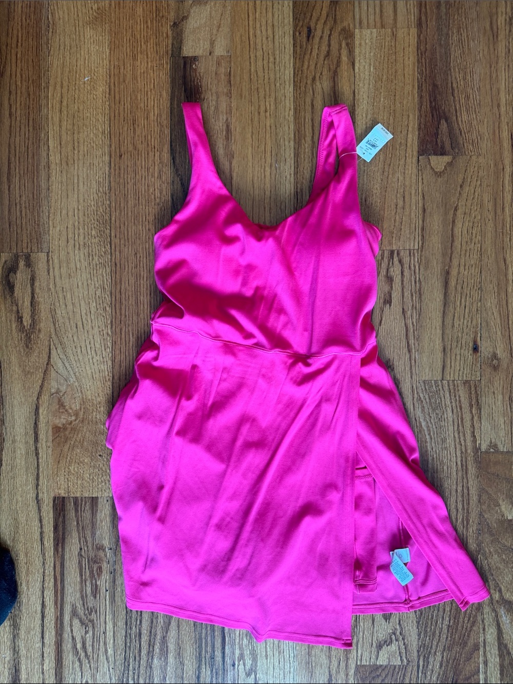 Bright Fuchsia Sleeveless Tank Dress with Twist Straps